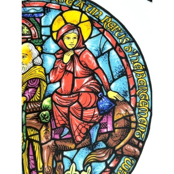 Henri D’Arceau Limoges Noel Vitrail Christmas Plate Vtg 1977 Limited Edition Dec - Picture 6 of 16